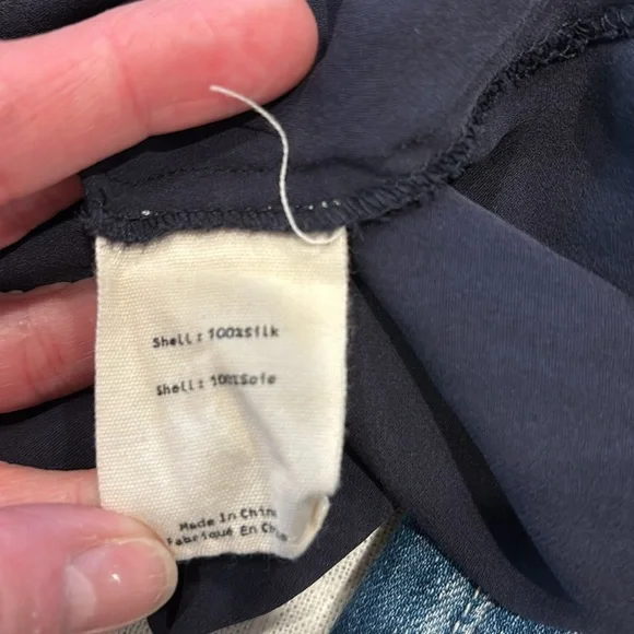 L'Agence Freja Sleeveless 100% Silk Draped Blouse. Blue Size S - Picture 8 of 8